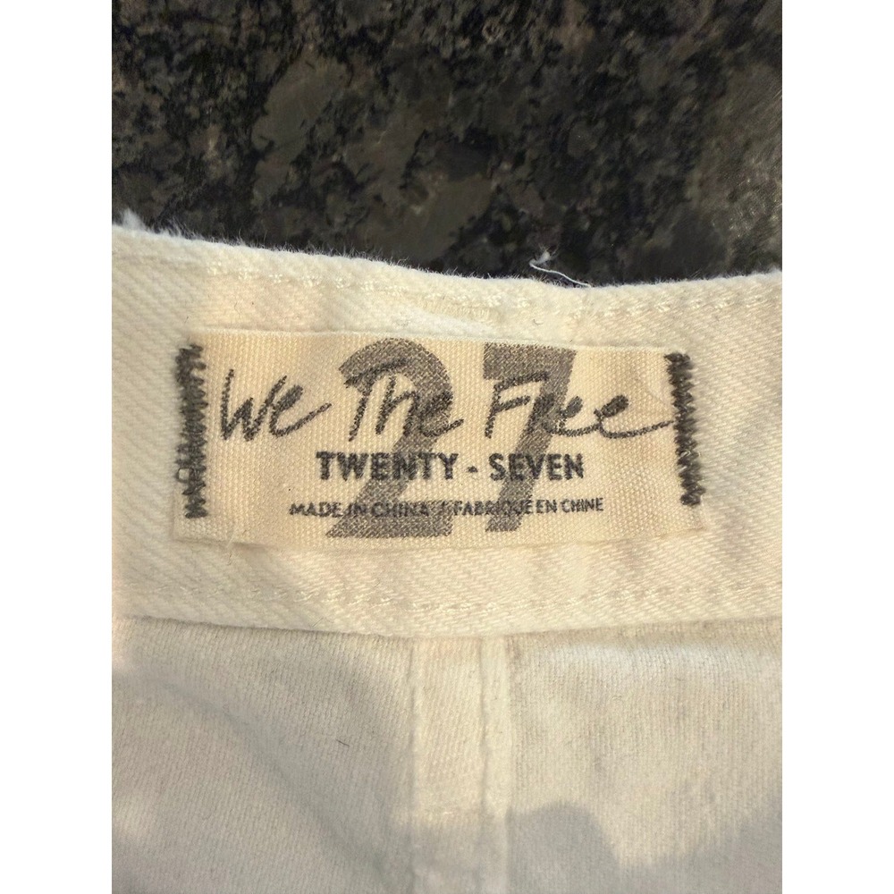 Free People We The Free Denim Shorts White Size 27 - Picture 3 of 3